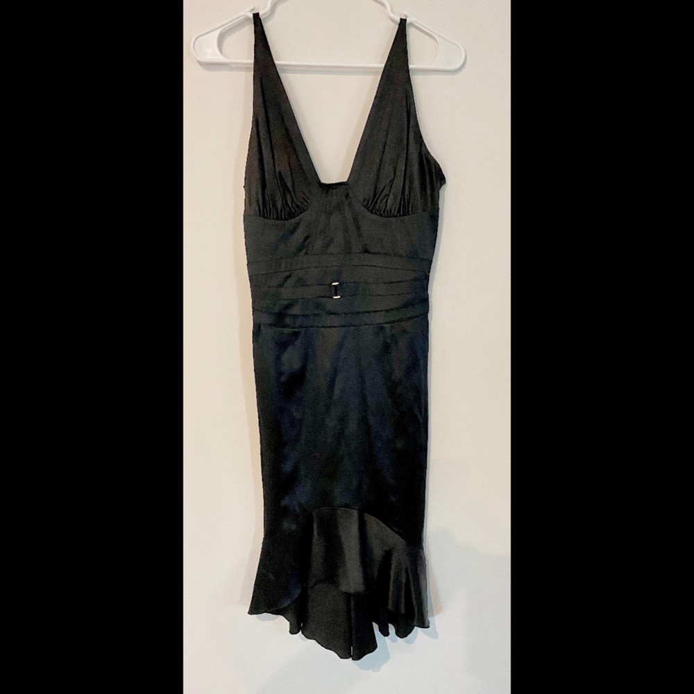 Marciano black silk cocktail dress size small